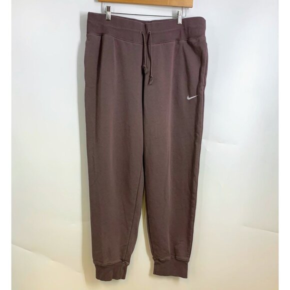 Nike Women's Phoenix Fleece Cotton Drawstring Tapered Elastic Joggers Size XL - Picture 1 of 13